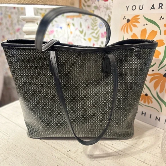 Lands’ End Black and Green Tote - Picture 6 of 6